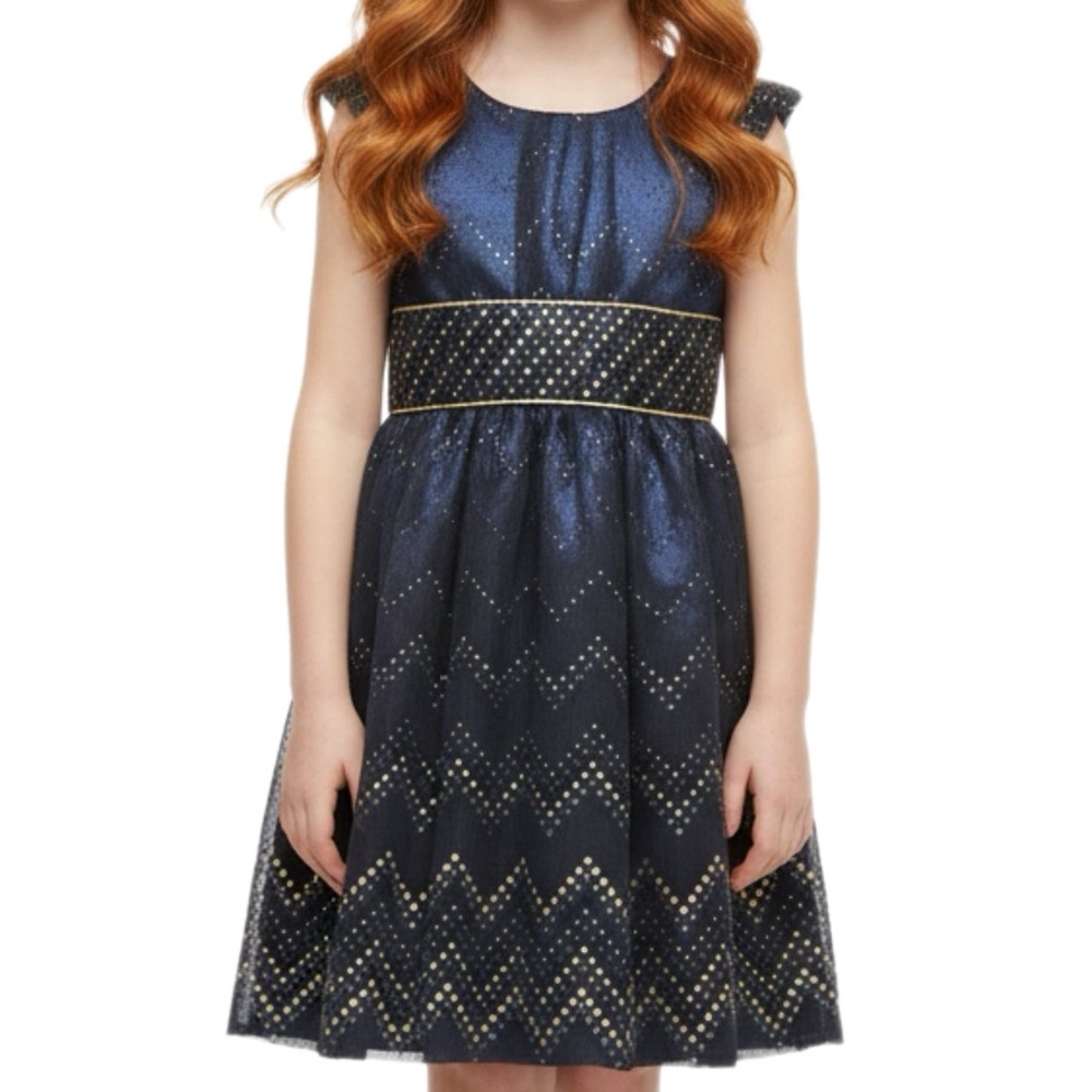 Jona Michelle Navy Blue Formal Dress for Kids